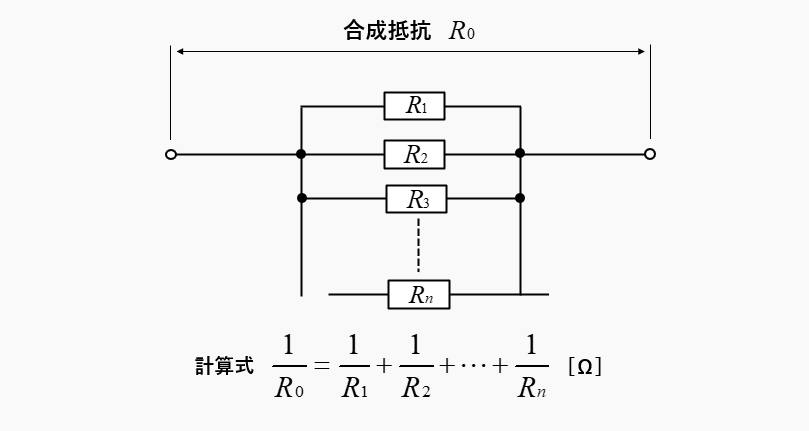 並列接続の抵抗の計算式